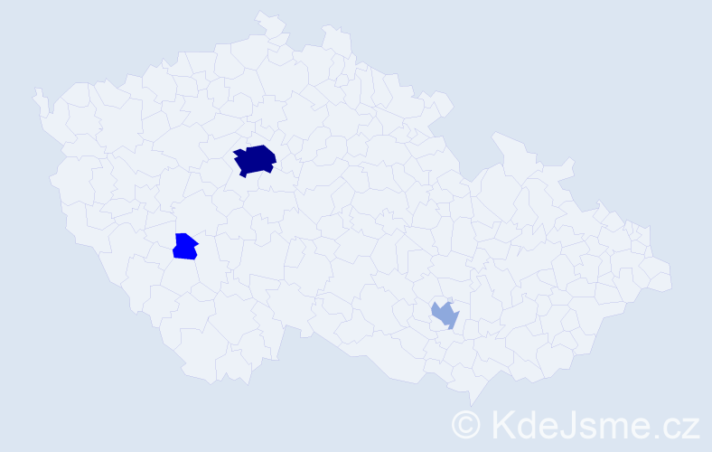 Příjmení: 'Mykhaylyk', počet výskytů 13 v celé ČR
