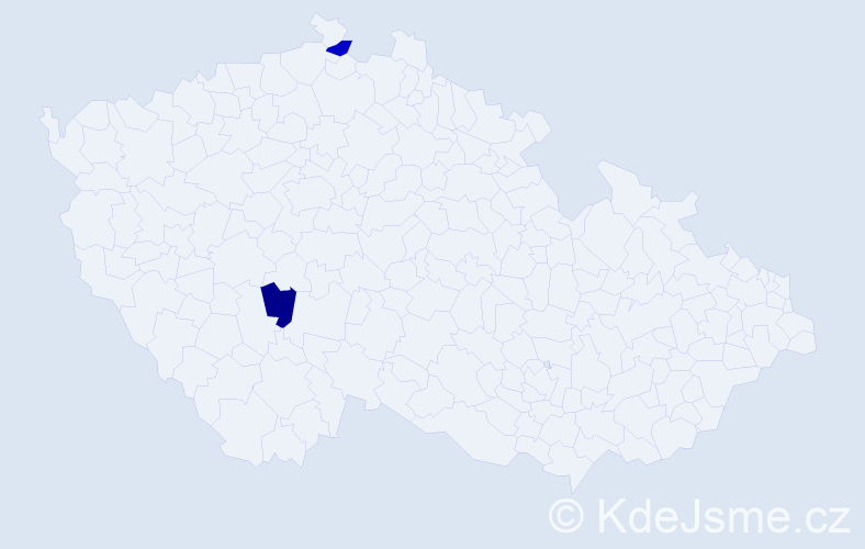 Příjmení: 'Paisrt', počet výskytů 4 v celé ČR