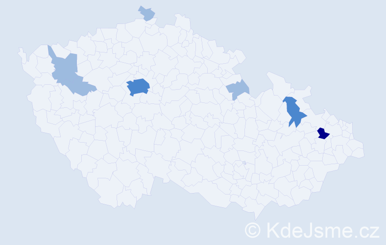 Příjmení: 'Leja', počet výskytů 12 v celé ČR