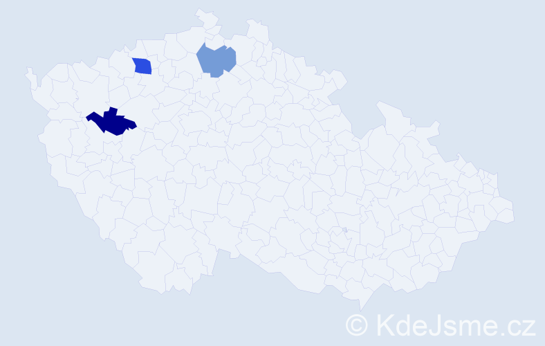 Příjmení: 'Meinlschmidt', počet výskytů 4 v celé ČR