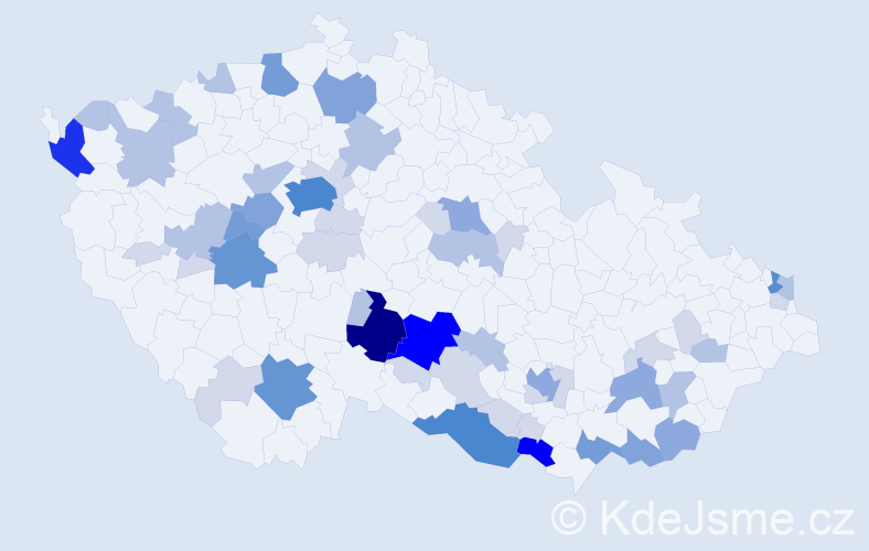 Příjmení: 'Norek', počet výskytů 173 v celé ČR