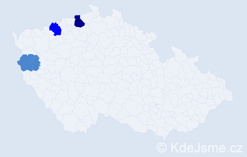 Příjmení: 'Horkulič', počet výskytů 7 v celé ČR