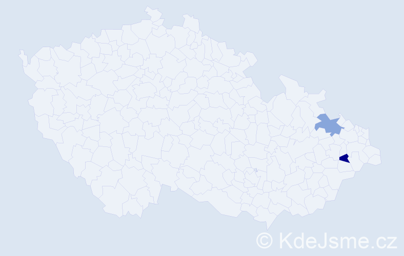 Příjmení: 'Kutypová', počet výskytů 2 v celé ČR
