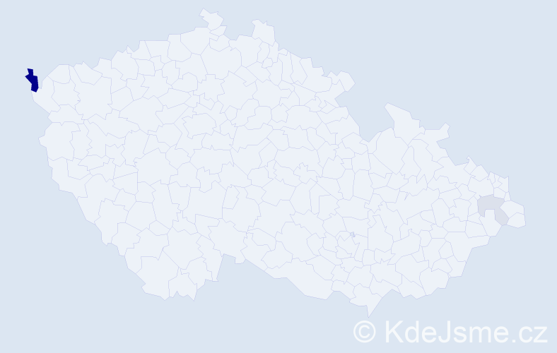 Příjmení: 'Wittwarová', počet výskytů 6 v celé ČR