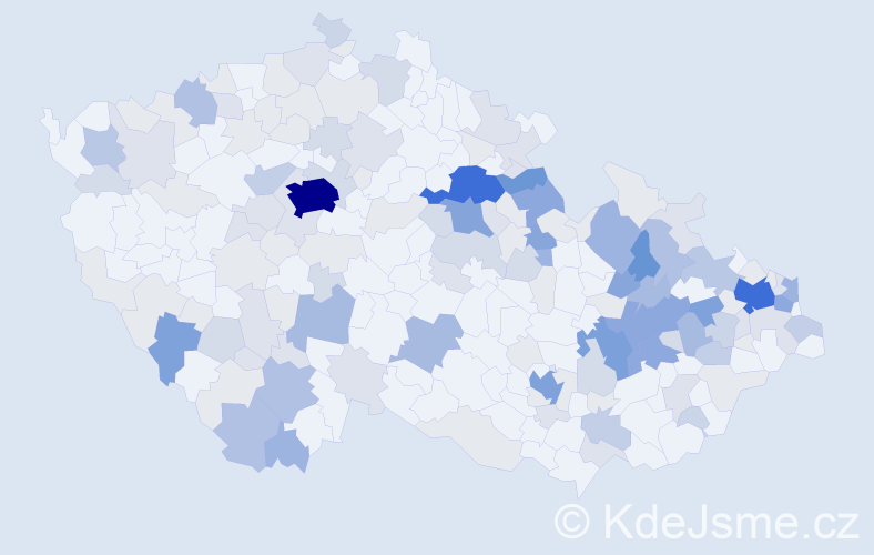 Příjmení: 'Chudá', počet výskytů 546 v celé ČR