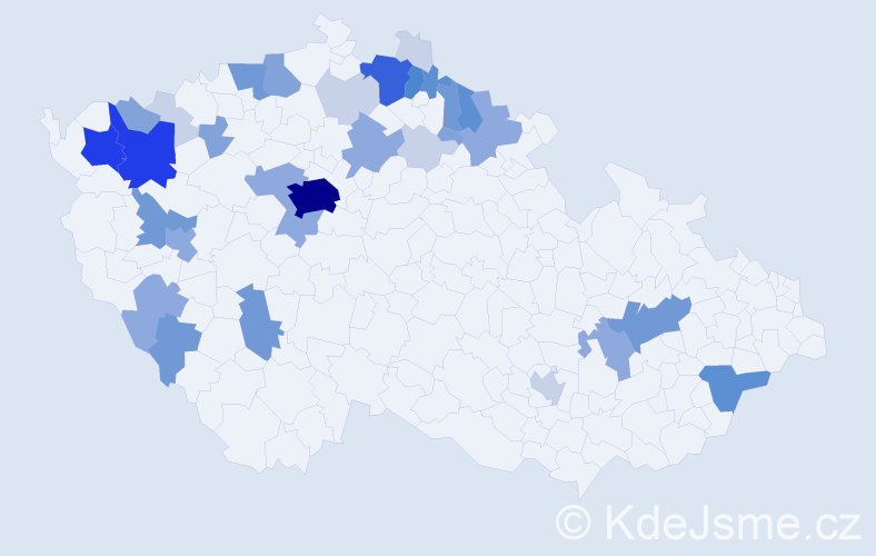 Příjmení: 'Sacher', počet výskytů 113 v celé ČR