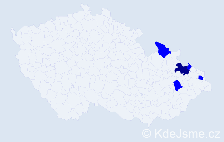 Příjmení: 'Matlafusová', počet výskytů 6 v celé ČR
