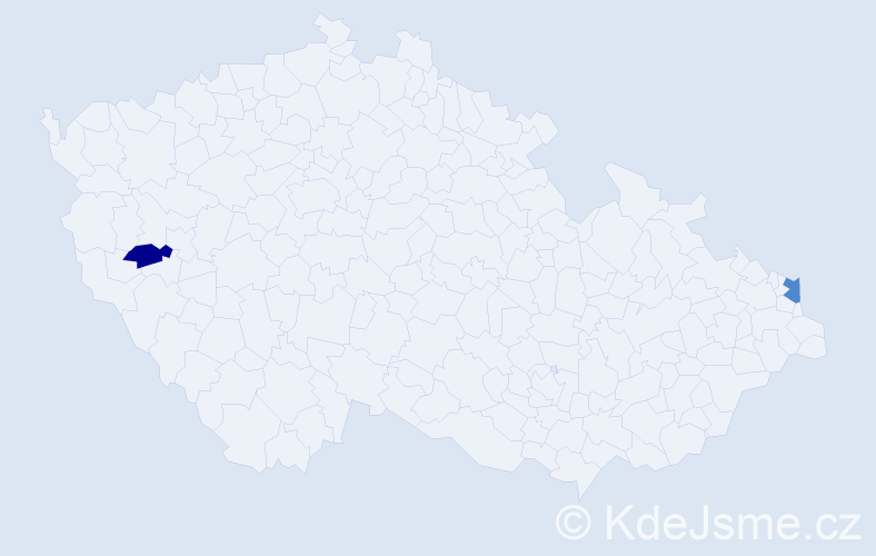 Příjmení: 'Krzanowski', počet výskytů 5 v celé ČR