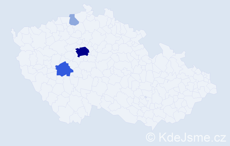 Příjmení: 'Quach', počet výskytů 9 v celé ČR