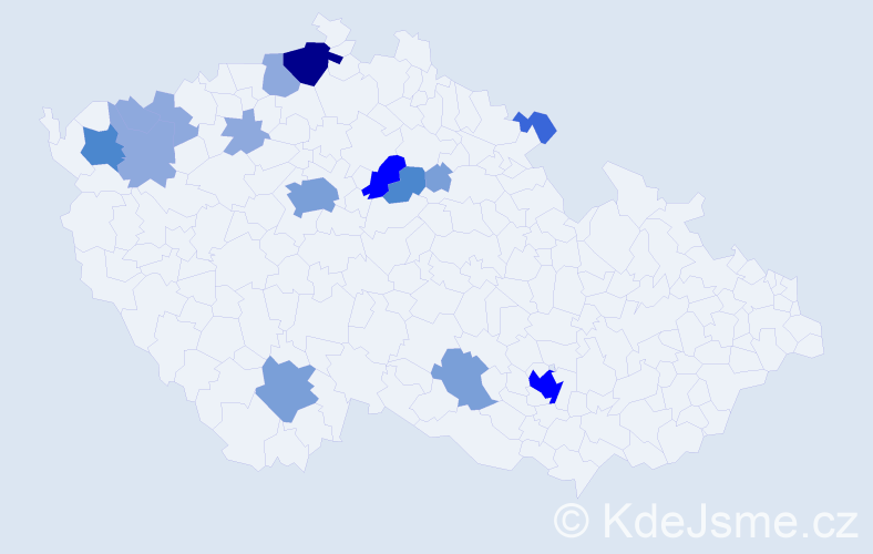 Příjmení: 'Csupori', počet výskytů 40 v celé ČR