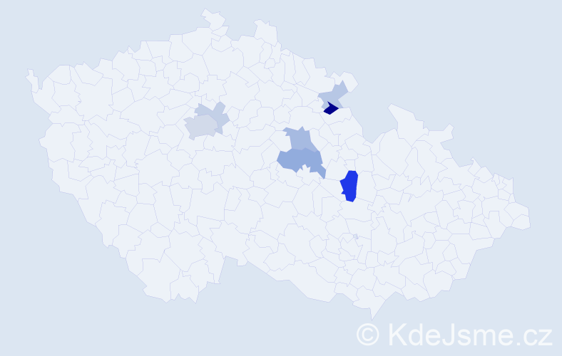 Příjmení: 'Padyásek', počet výskytů 17 v celé ČR