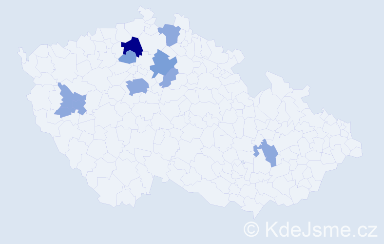 Příjmení: 'Heitzerová', počet výskytů 18 v celé ČR