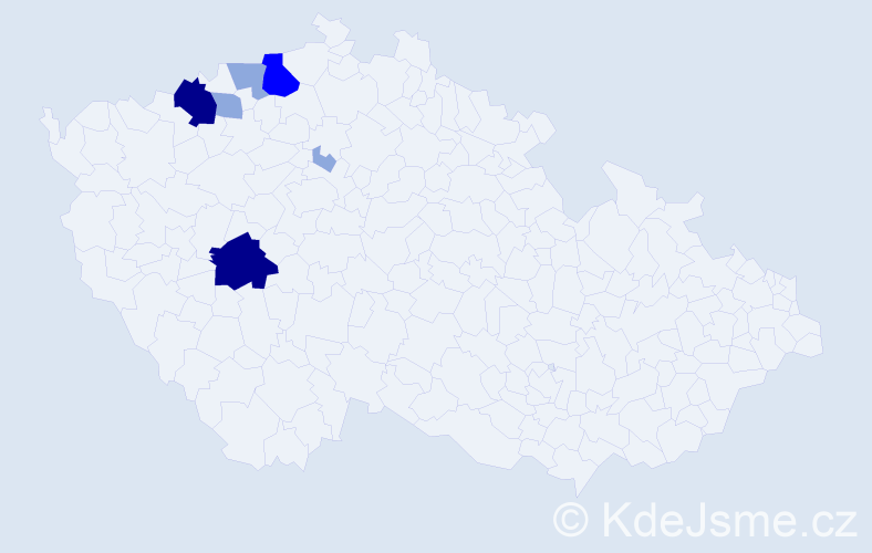 Příjmení: 'Gadžová', počet výskytů 17 v celé ČR