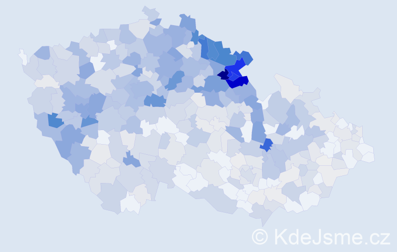 Příjmení: 'Hofman', počet výskytů 2337 v celé ČR