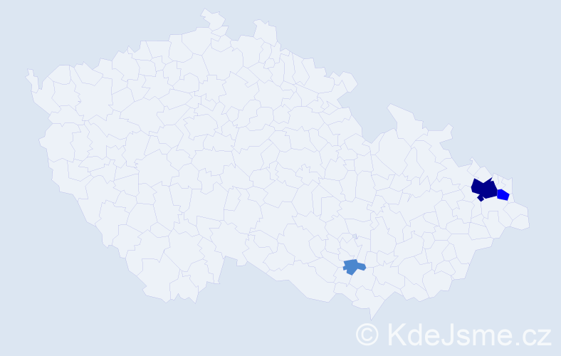 Příjmení: 'Elingerová', počet výskytů 6 v celé ČR