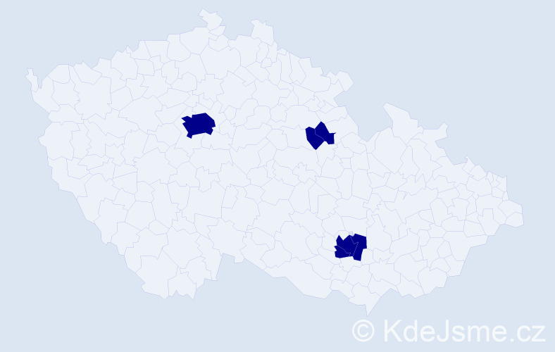 Příjmení: 'Mošatová', počet výskytů 5 v celé ČR