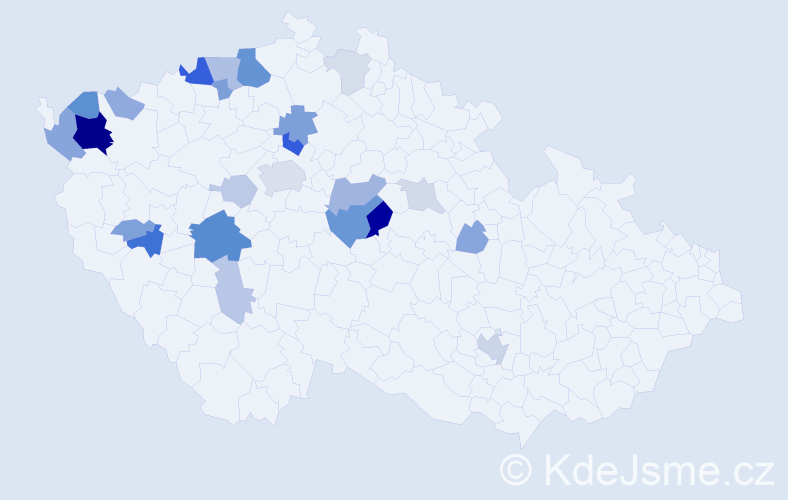 Příjmení: 'Radlová', počet výskytů 64 v celé ČR