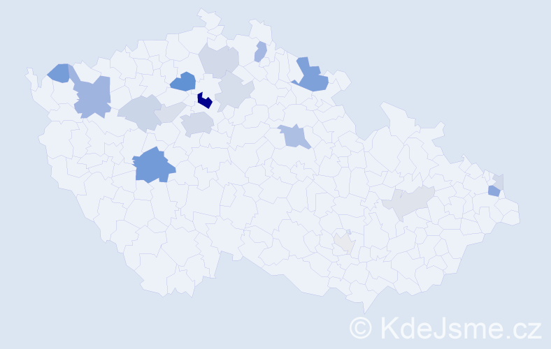 Příjmení: 'Krajč', počet výskytů 49 v celé ČR