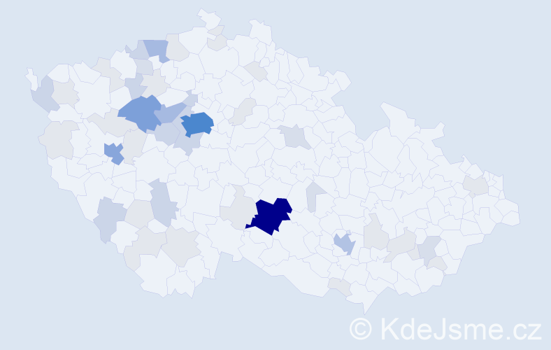 Příjmení: 'Hinková', počet výskytů 150 v celé ČR