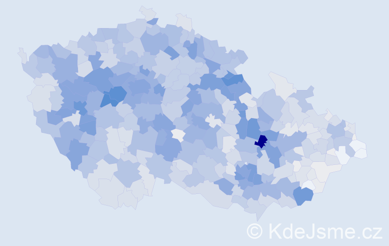 Příjmení: 'Šmídová', počet výskytů 5564 v celé ČR
