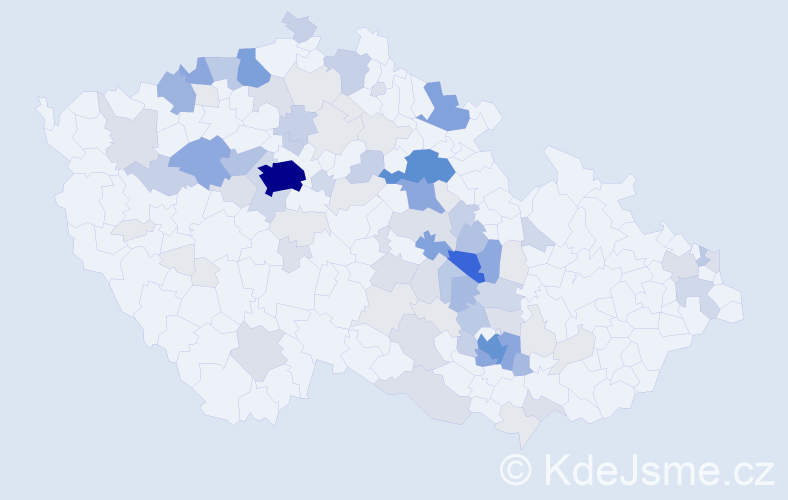 Příjmení: 'Makovský', počet výskytů 345 v celé ČR