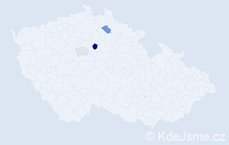 Příjmení: 'Lychynskyy', počet výskytů 5 v celé ČR