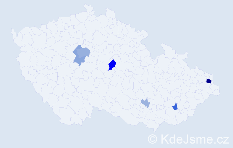 Příjmení: 'Vráb', počet výskytů 15 v celé ČR
