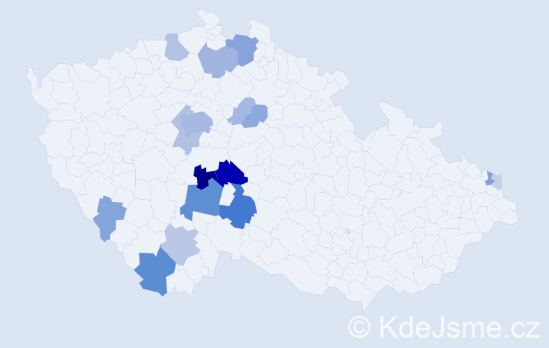 Příjmení: 'Fáčková', počet výskytů 53 v celé ČR
