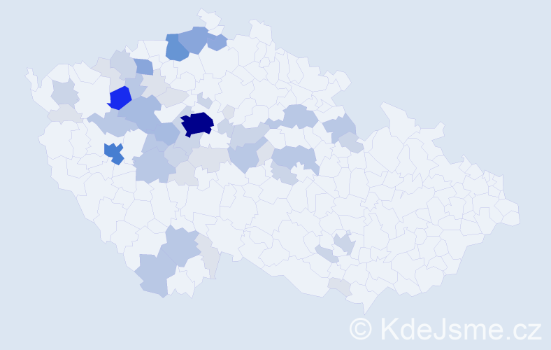 Příjmení: 'Kail', počet výskytů 157 v celé ČR
