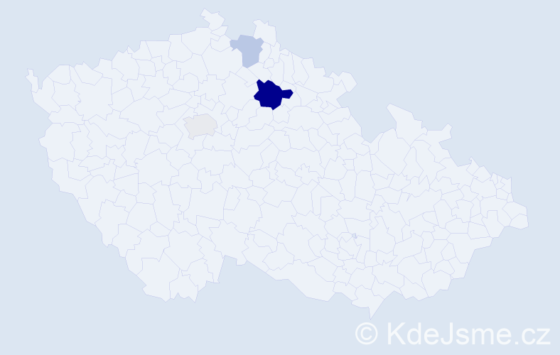 Příjmení: 'Šůdová', počet výskytů 6 v celé ČR