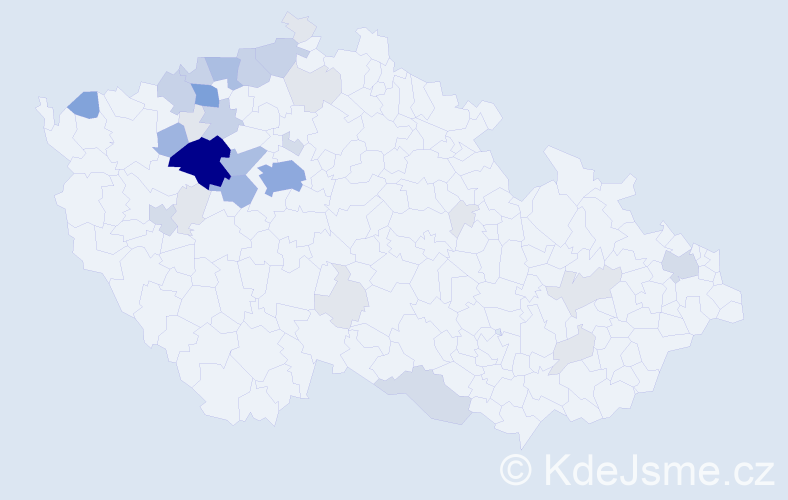 Příjmení: 'Zaspal', počet výskytů 115 v celé ČR