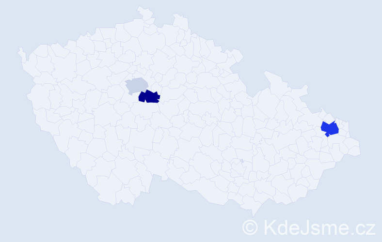 Příjmení: 'Piščák', počet výskytů 9 v celé ČR