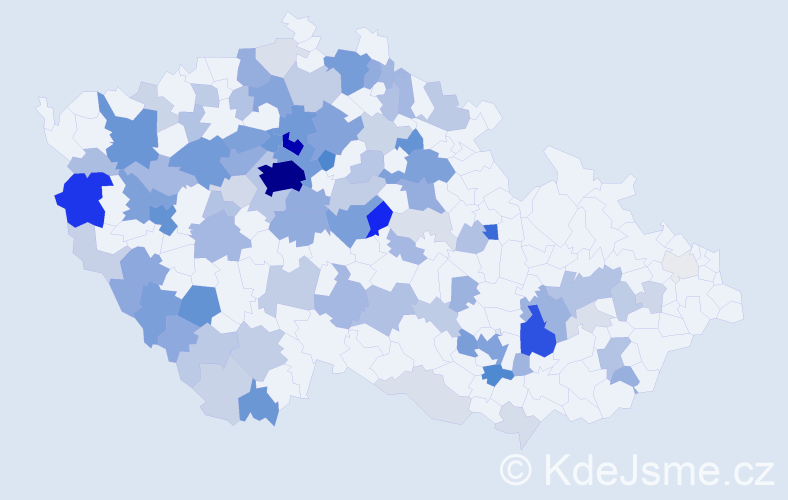 Příjmení: 'Melnyk', počet výskytů 428 v celé ČR