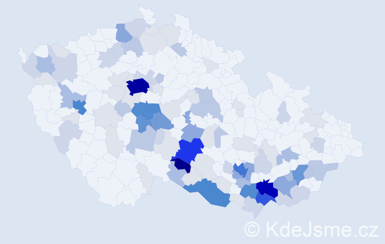Příjmení: 'Lupač', počet výskytů 349 v celé ČR