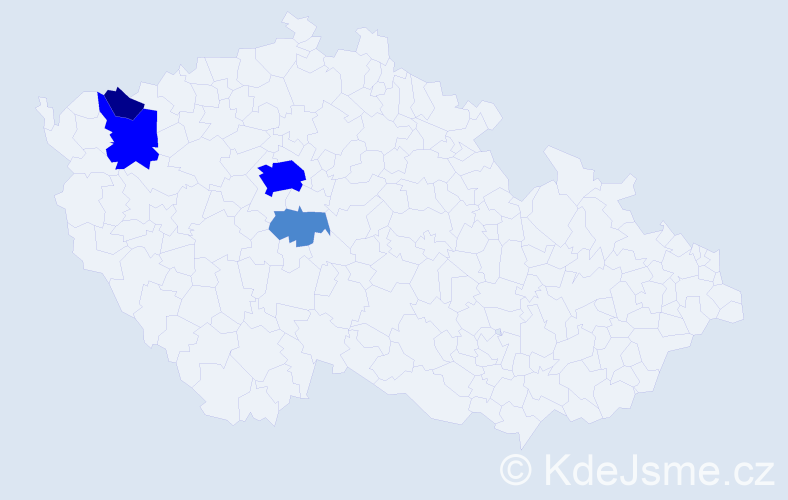 Příjmení: 'Pätnická', počet výskytů 8 v celé ČR