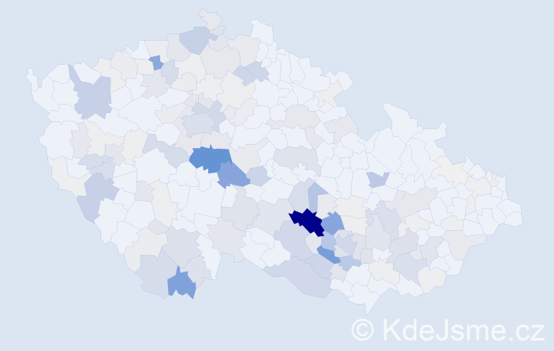 Příjmení: 'Sysel', počet výskytů 675 v celé ČR