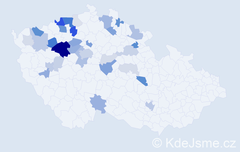 Příjmení: 'Eminger', počet výskytů 107 v celé ČR