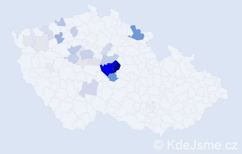 Příjmení: 'Klečáková', počet výskytů 85 v celé ČR