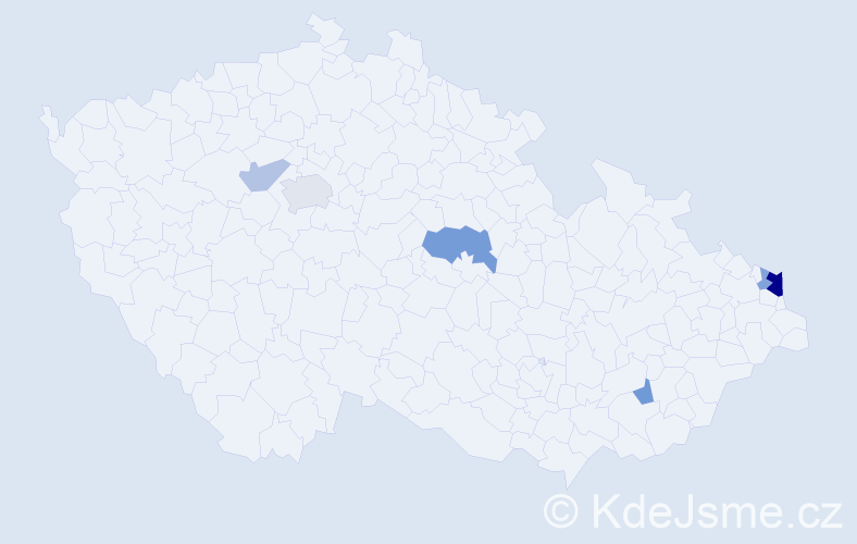 Příjmení: 'Baráni', počet výskytů 13 v celé ČR