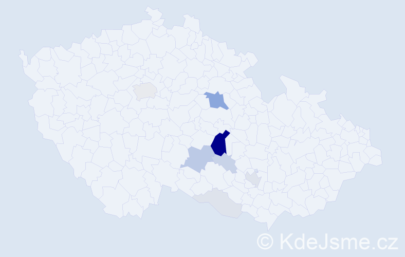 Příjmení: 'Velínová', počet výskytů 34 v celé ČR