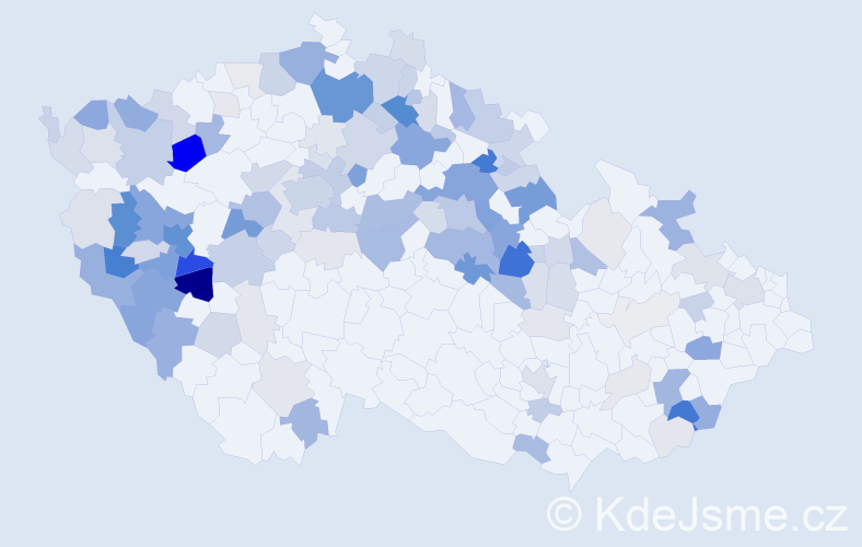 Příjmení: 'Jandík', počet výskytů 425 v celé ČR