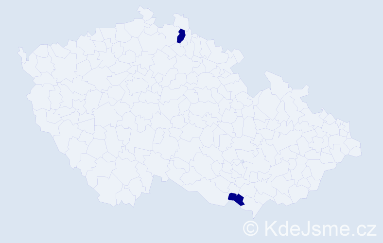 Příjmení: 'Drillichová', počet výskytů 2 v celé ČR
