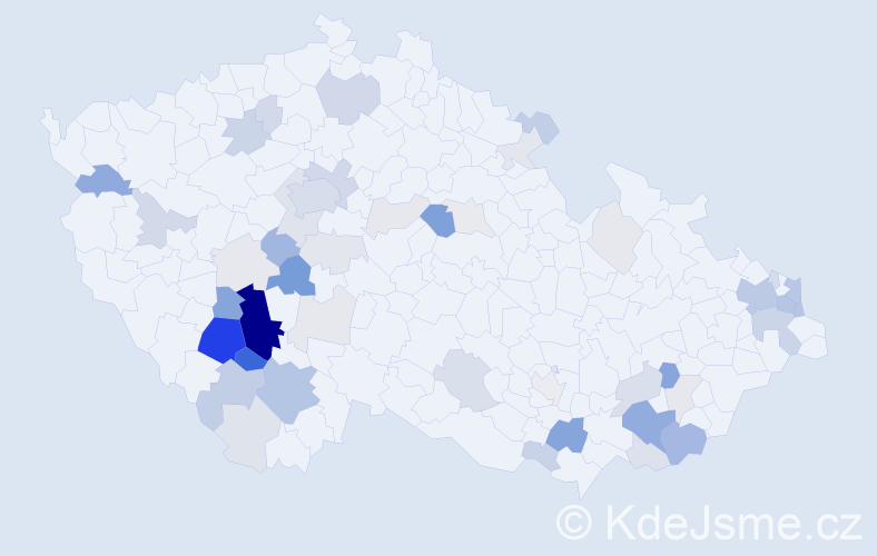 Příjmení: 'Šefránek', počet výskytů 183 v celé ČR