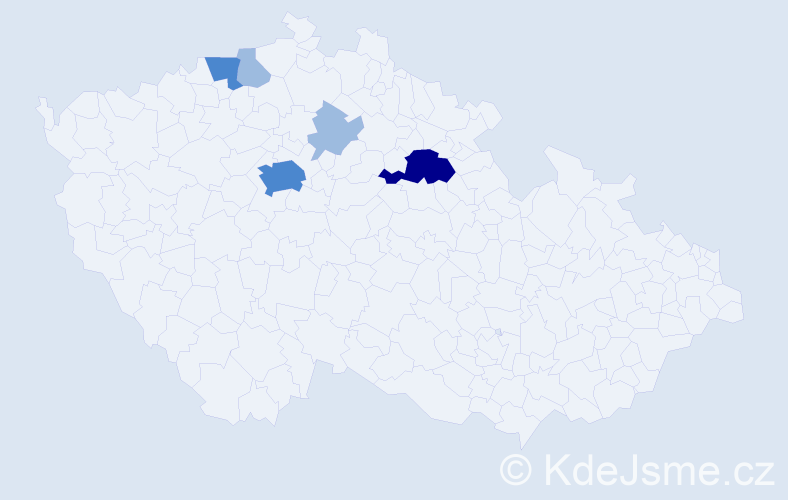 Příjmení: 'Rufertová', počet výskytů 10 v celé ČR