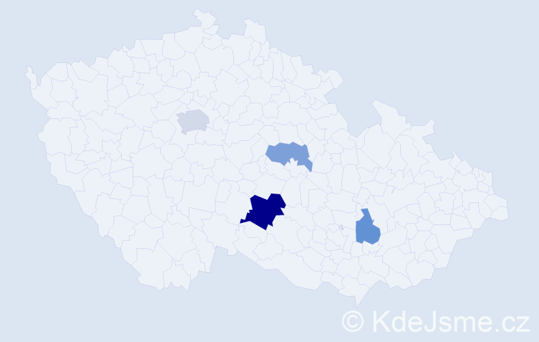 Příjmení: 'Honak', počet výskytů 8 v celé ČR