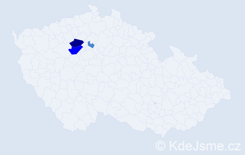 Příjmení: 'Dobronyi', počet výskytů 6 v celé ČR