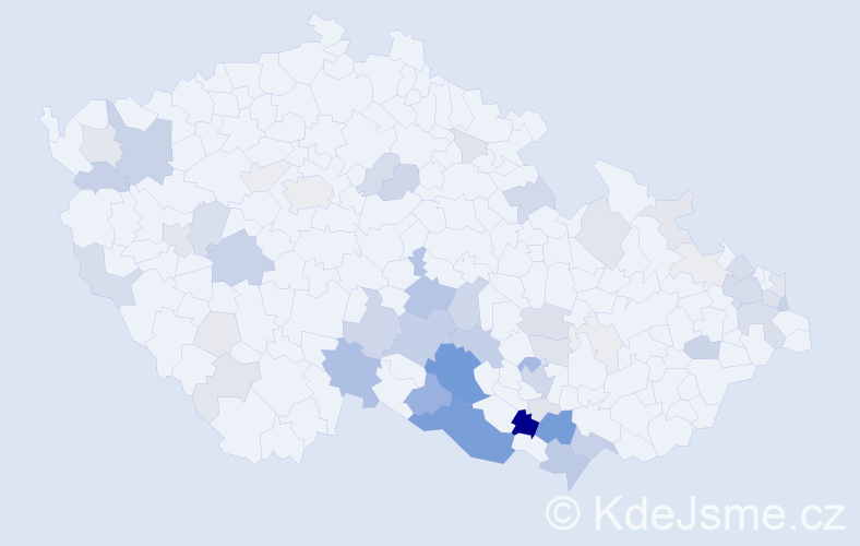 Příjmení: 'Kocmánek', počet výskytů 201 v celé ČR