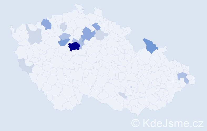 Příjmení: 'Pupová', počet výskytů 44 v celé ČR