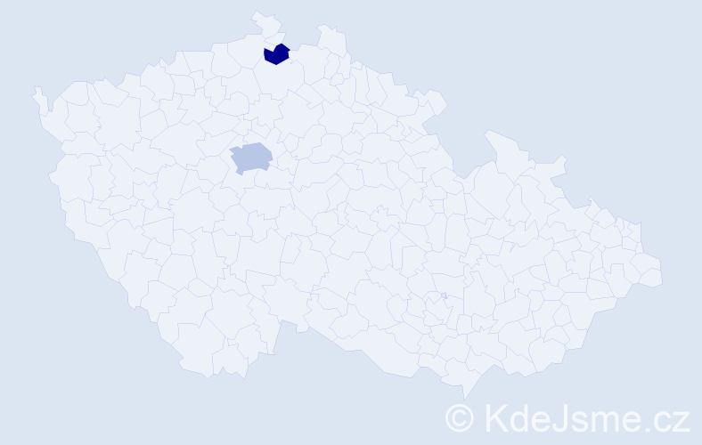 Příjmení: 'Kottás', počet výskytů 4 v celé ČR