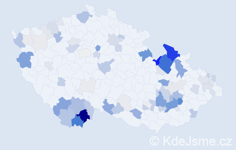 Příjmení: 'Morong', počet výskytů 265 v celé ČR